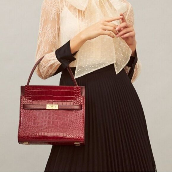 🔥NeW! $1098 Tory Burch LEE RADZIWILL SMALL DOUBLE BAG - Picture 7 of 17